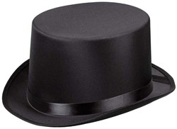 Boland chapeau haut de forme noir - haut de forme adulte - accessoire déguisement