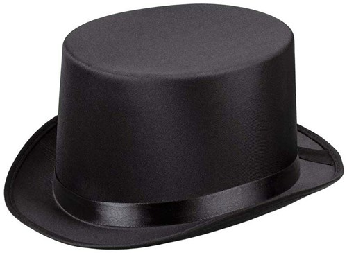 Boland chapeau haut de forme noir - haut de forme adulte - accessoire déguisement