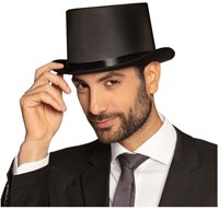Boland chapeau haut de forme noir - haut de forme adulte - accessoire déguisement-2
