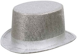 Boland chapeau paillettes argent - chapeau fête adulte glamour
