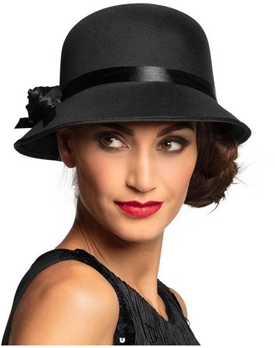 Boland chapeau Charleston lady noir - chapeau femme accessoire déguisement années 20-2