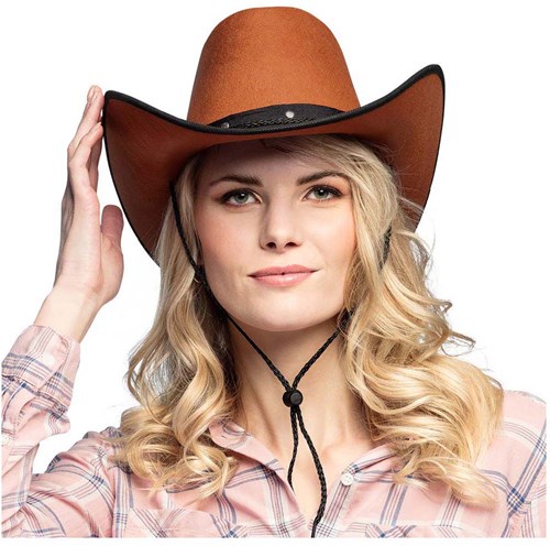 Boland chapeau de cowboy Wichita marron - accessoire western pour adultes-2