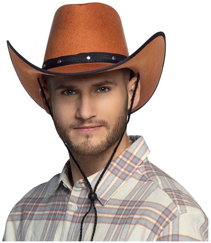 Boland chapeau de cowboy Wichita marron - accessoire western pour adultes-3