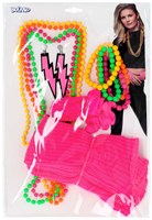 Boland 80's Neon Accessoireset voor volwassenen - Hippie Disco outfit