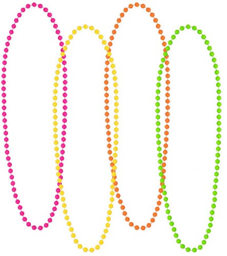 Boland 80's Neon Accessoireset voor volwassenen - Hippie Disco outfit-3