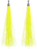 Boland boucles d'oreilles néon jaune festival - bijoux disco 80s remarquables