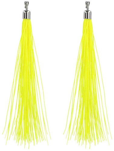 Boland boucles d'oreilles néon jaune festival - bijoux disco 80s remarquables