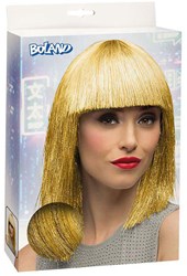 Boland perruque or lisse mi-longue femme paillettes glamour fête