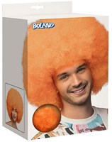 Boland perruque afro néon orange femme - accessoire déguisement carnaval