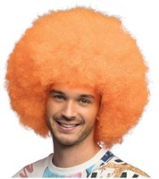 Boland perruque afro néon orange femme - accessoire déguisement carnaval-2