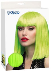 Boland perruque néon verte femme fête disco cheveux synthétiques