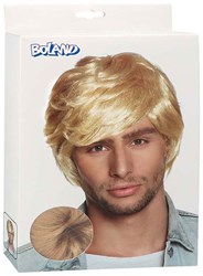 Boland perruque homme blond lisse courte accessoire rétro hippie 70's