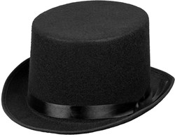 Boland haut-de-forme feutre noir - chapeau déguisement adulte glamour