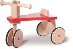 nic houten loopfiets met houten wielen - loopfiets speelgoed