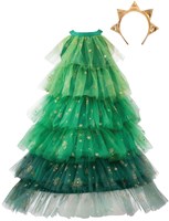 Great Pretenders kerstboomjurk kind verkleedjurk met haarband 3-4 jaar