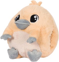 Noxxiez knuffel handwarmer kussen vogelbekdier pluche grijs 35cm