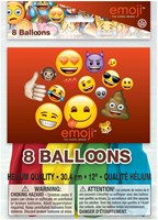 Haza ballonnen emoji 30cm 8 stuks feestdecoratie helium