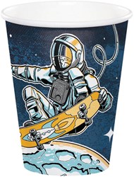Haza astronaut feestbekers karton 8 stuks space party 250ml