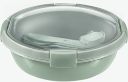 Curver lunchbox Smart To Go Eco rond 1L met bestekset - groen