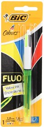 BIC balpen meerkleuren fluoriserend - schrijfplezier voor kinderen