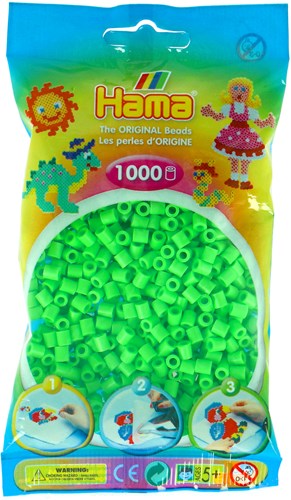 Hama strijkkralen - pastel groen - 1000 stuks creatief speelgoed
