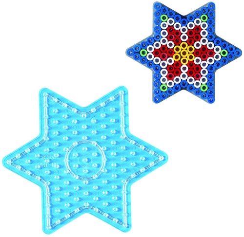 Hama plaque perles à repasser maxi étoile transparente - jouet créatif