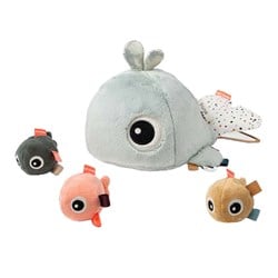 Done by Deer activiteitenspeelgoed walvis blauw Hide&Seek baby