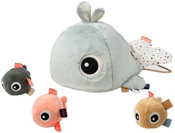 Done by Deer jouet d'activité baleine bleu Hide&Seek bébé