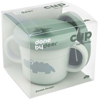 Done by Deer snackbeker en tuitbeker Croco groen 215ml siliconen