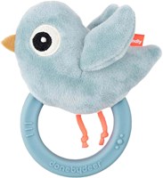 Done by Deer hochet anneau de dentition bleu Birdee jouet sensoriel