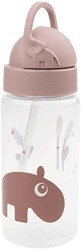 Done by Deer gourde paille Ozzo rose 350ml bouteille enfant