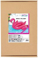 Alert opblaasbaar flamingo eiland zwembad 240x180 cm met handvaten