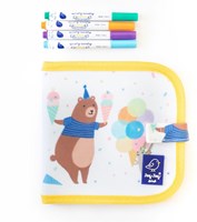 Jaq Jaq Bird kleurboek Mini Doodle It En Go - Beer - uitwisbaar-2