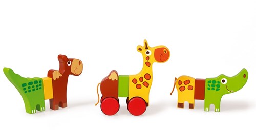 SCRATCH Magnetische Dieren Op Wielen - Safari