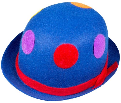 Boland - Chapeau melon clown à pois - chapeau déguisement coloré - adulte-3