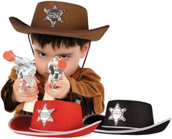 Boland chapeau de cowboy feutre enfant déguisement shérif 55 cm polyester