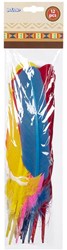Boland - Plumes indiennes set - 12 pièces - accessoire de déguisement coloré