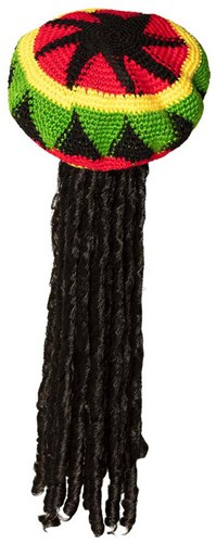 Boland chapeau Rasta - bonnet déguisement avec cheveux pour hommes adultes