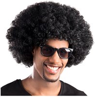 Boland perruque afro noire adulte - perruque disco fête