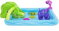 Bestway aquarium speelbad met glijbaan - Opblaasbaar waterspeelgoed 239x206x86cm
