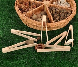 Cosy houten pincetten educatief speelgoed pack van 6