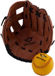 Angel Sports honkbalset - honkbalhandschoen met bal voor kinderen