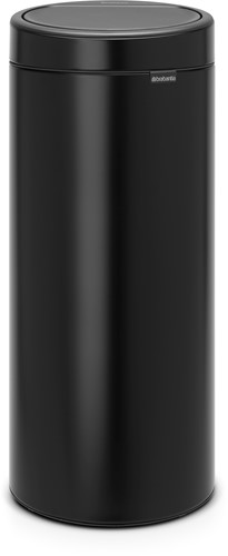 Brabantia prullenbak Touch Bin 30L zwart - afvalemmer keuken