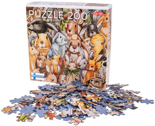 Tactic puzzle lapins 200 pièces - puzzle animaux pour enfants et adultes-3