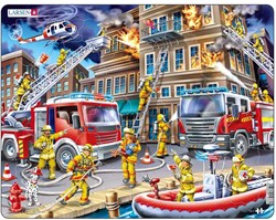 Legpuzzel brandweermannen karton 45 stukjes educatief speelgoed