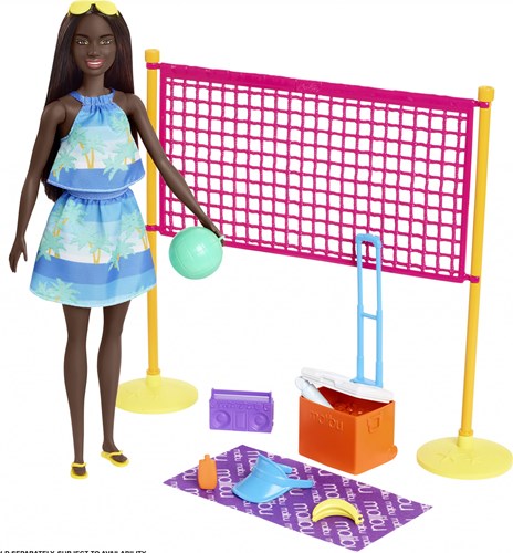Mattel Barbie volleybal speelset gerecycled plastic strandaccessoires
