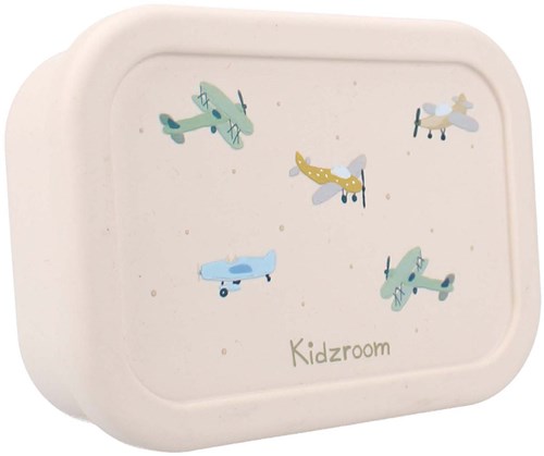 Kidzroom lunchbox siliconen vliegtuigen - kindvriendelijk en BPA-vrij
