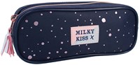 Milky Kiss etui blauw Divine Days met roze details - schoolbenodigdheden-2
