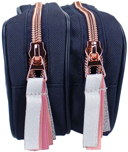Milky Kiss etui blauw Divine Days met roze details - schoolbenodigdheden-3