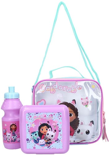 Vadobag lunchtas Gabby's Poppenhuis So Yummy met drinkfles en snackbox-2